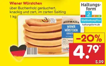 Netto Marken-Discount Wiener Würstchen 1kg Angebot