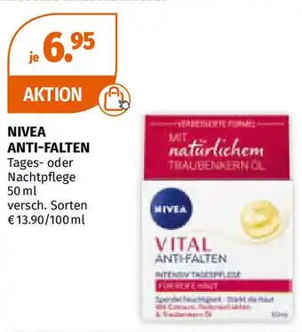 Müller Nivea Anti Falten Tages oder Nachtpflege 50ml Angebot