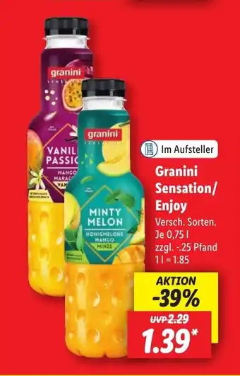 Lidl Granini Sensation/ Enjoy Versch. Sorten. je 0,75L Angebot