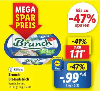 Lidl Brunch Brotaufstrich Versch. Sorten je 185 g. Angebot