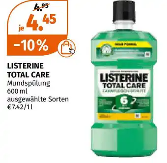 Müller Listerine Total Care Mundspülung 600ml Angebot