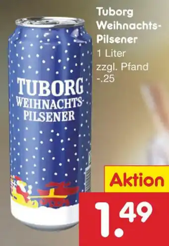 Netto Marken-Discount Tuborg Weihnachts Pilsener 1 liter Angebot