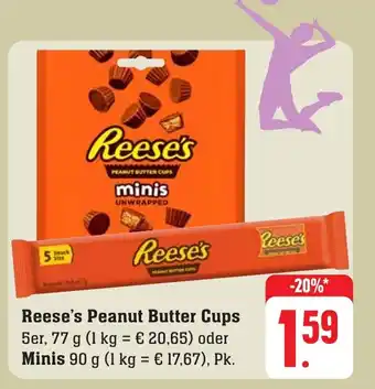 Edeka Neukauf Reese's Peanut Butter Cups 5er, 77 g oder Minis 90 g Angebot