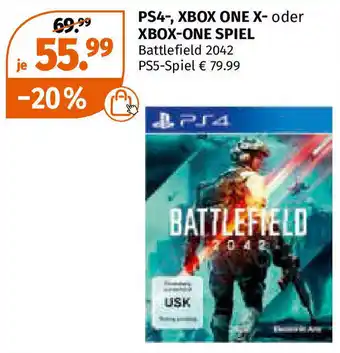 Müller PS4, XBOX One X oder Xbox One Spiel Battlefield 2042 Angebot