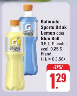 Edeka Neukauf Gatorade Sports Drink Lemon oder Blue Bolt 0,5-L-Flasche Angebot