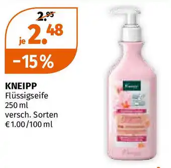 Müller Kneipp Flüssigseife 250ml Angebot