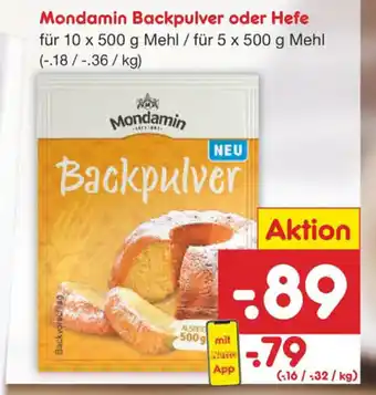 Netto Marken-Discount Mondamin Backpulver oder Hefe 10 x 500g Angebot