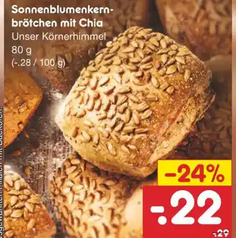 Netto Marken-Discount Sonnenblumenkernbrötchen mit Chia 80g Angebot