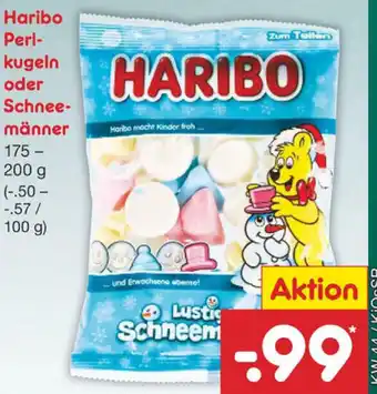 Netto Marken-Discount Haribo Perlkugeln oder Schnee männer 175-200g Angebot