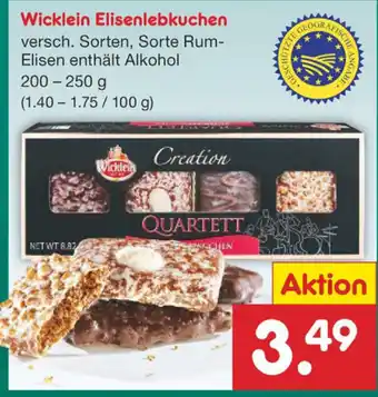 Netto Marken-Discount Wicklein Elisenlebkuchen 200-250g Angebot