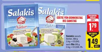 Edeka Neukauf Salakis versch. Sorten, 180 g, auch Bio 150 g Angebot