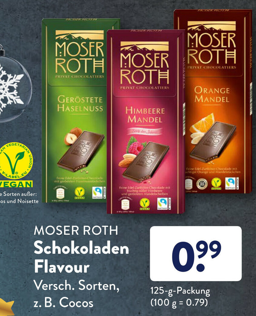 Moser Roth Schokoladen Flavour 125g Angebot bei Aldi Süd