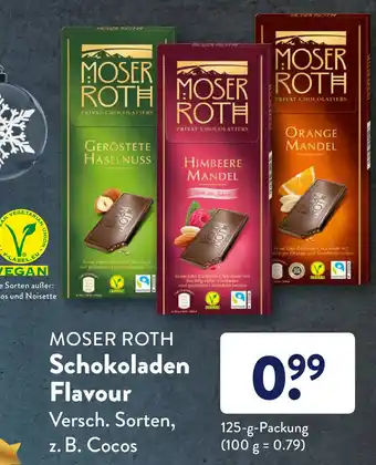 Aldi Süd Moser Roth Schokoladen Flavour 125g Angebot