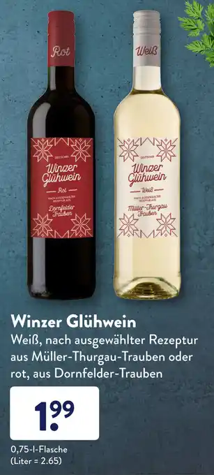 Aldi Süd Winzer Glühwein 0,75L Angebot