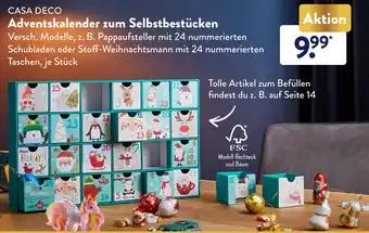 Aldi Süd Casa Deco Adventskalender zum Selbstbestücken Angebot