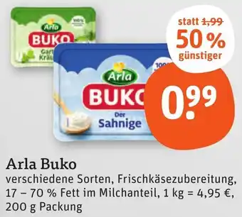 tegut Arla Buko 200 g Packung Angebot