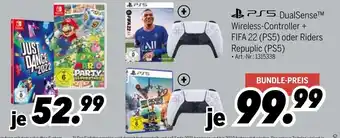 MEDIMAX PS5 DualSense Wireless Controller+FiFA 22 (PS5) oder Riders Republic (PS5) Angebot