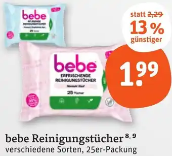 tegut bebe Reinigungstücher 25er-Packung Angebot