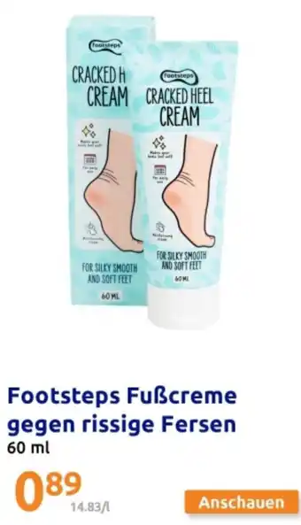 Action Footsteps Fuẞcreme gegen rissige Fersen 60 ml Angebot