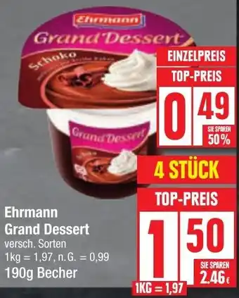 Edeka Ehrmann Grand Dessert 190 g Becher Angebot