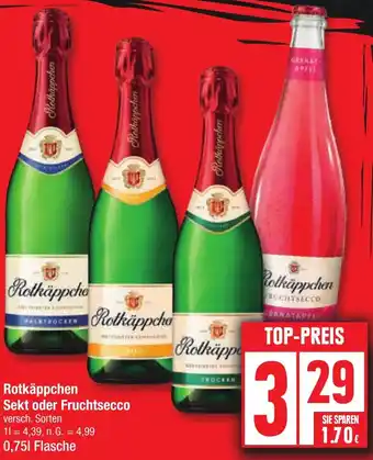 Edeka Rotkäppchen Sekt oder Fruchtsecco 0,75 L Flasche Angebot