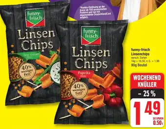 Edeka funny-frisch Linsenchips 90 g Beutel Angebot