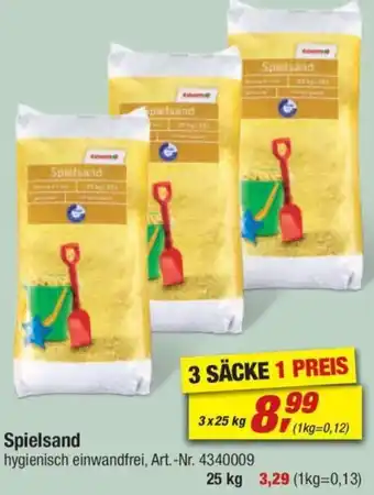 toom Baumarkt Spielsand 3x25 kg Angebot