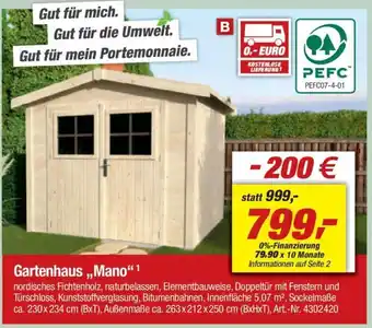 toom Baumarkt Gartenhaus ,,Mano" Angebot