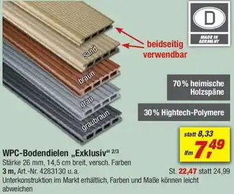 toom Baumarkt WPC-Bodendielen „Exklusiv" Angebot