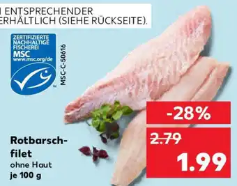 Kaufland Rotbarschfilet je 100 g Angebot