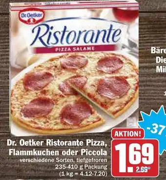 AEZ Dr. Oetker Ristorante Pizza, Flammkuchen oder Picola 235-410g Angebot