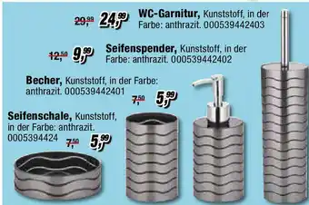 Opti Wohnwelt WC Garnitur, Seifenspender oder Becher Angebot