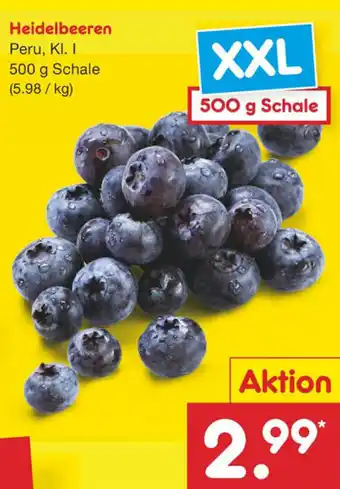 Netto Marken-Discount Heidelbeeren XXL 500 g Schale Angebot