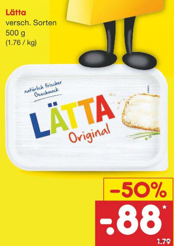 Lätta versch. Sorten 500 g Angebot bei Netto MarkenDiscount