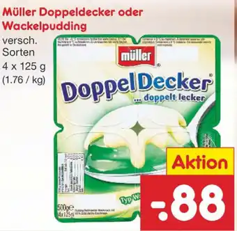 Netto Marken-Discount Müller Doppeldecker oder Wackelpudding versch. Sorten 4 x 125 g Angebot