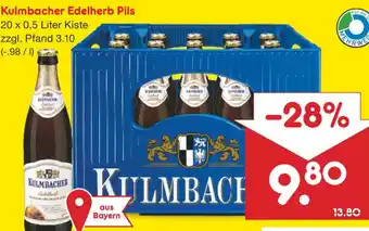 Netto Marken-Discount Kulmbacher Edelherb Pils 20 x 0.5 Liter Kiste Angebot