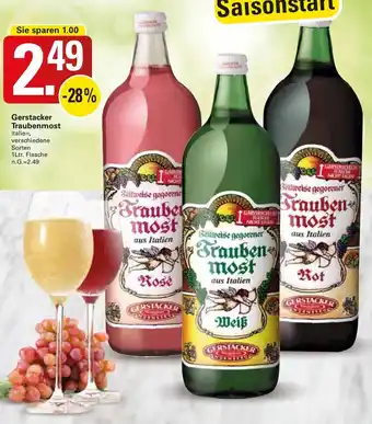 WEZ Gerstacker Traubenmost 1Ltr. Flasche Angebot