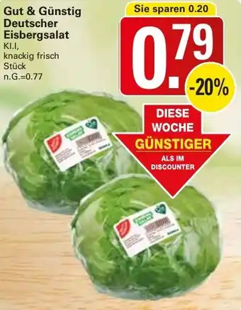WEZ Gut & Günstig Deutscher Eisbergsalat Angebot