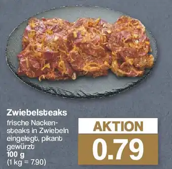 Famila Nord West Zwiebelsteaks frische Nackensteaks in Zwiebeln eingelegt, pikant gewürzt 100 g Angebot