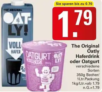 WEZ The Original Oatly Haferdrink oder Oatgurt 350g Becher/ 1Ltr.Packung Angebot