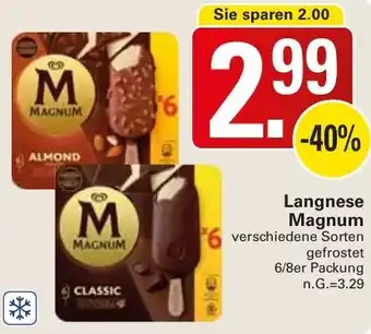 WEZ Langnese Magnum 6/8er Packung Angebot