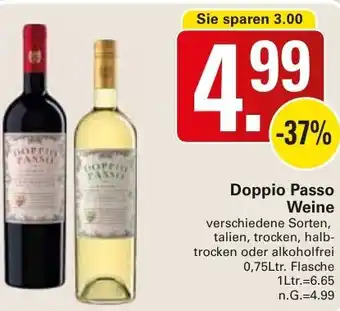 WEZ Doppio Passo Weine 0,75Ltr. Flasche Angebot