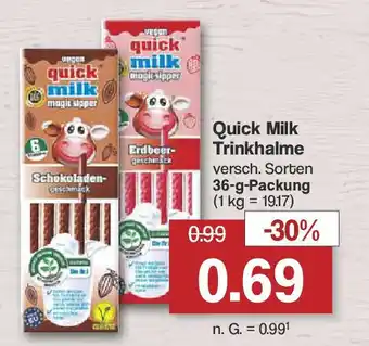 Famila Nord West Quick Milk Trinkhalme versch. Sorten 36-g-Packung Angebot