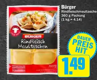 AEZ Bürger Rindfleischmaultaschen 360g Angebot