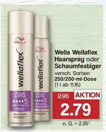 Famila Nord West Wella Wellaflex Haarspray oder Schaumfestiger versch. Sorten 250/200-ml-Dose Angebot