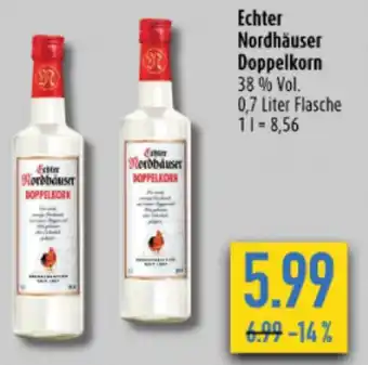 diska Echter Nordhäuser Doppelkorn 38 % Vol. 0,7 L Angebot