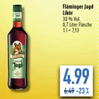 diska Fläminger Jagd Likör 30% Vol. 0,7 L Angebot