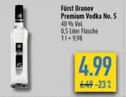 diska Fürst Uranov Premium Vodka No. 5 40% Vol. 0,5 L Angebot
