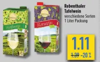 diska Rebenthaler Tafelwein 1 L Angebot