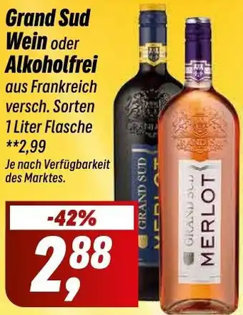 Simmel Grand Sud Wein oder Alkoholfrei 1 Liter Flasche Angebot